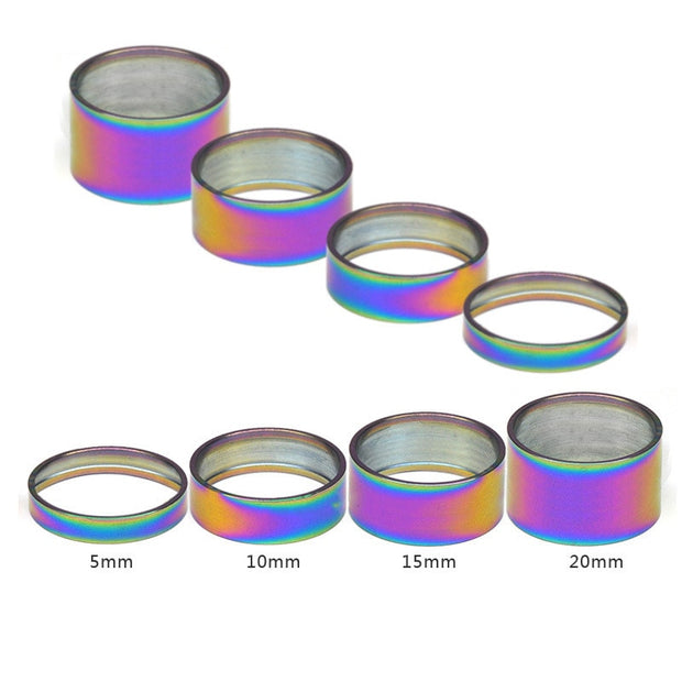 Oil Slick Titanium Headset Spacer Set