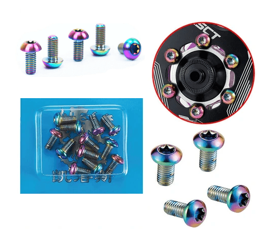 12Pcs M5x10mm Steel Oil Slick Rotor Bolts