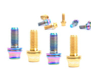 titanium bottle cage bolts oil slick golden